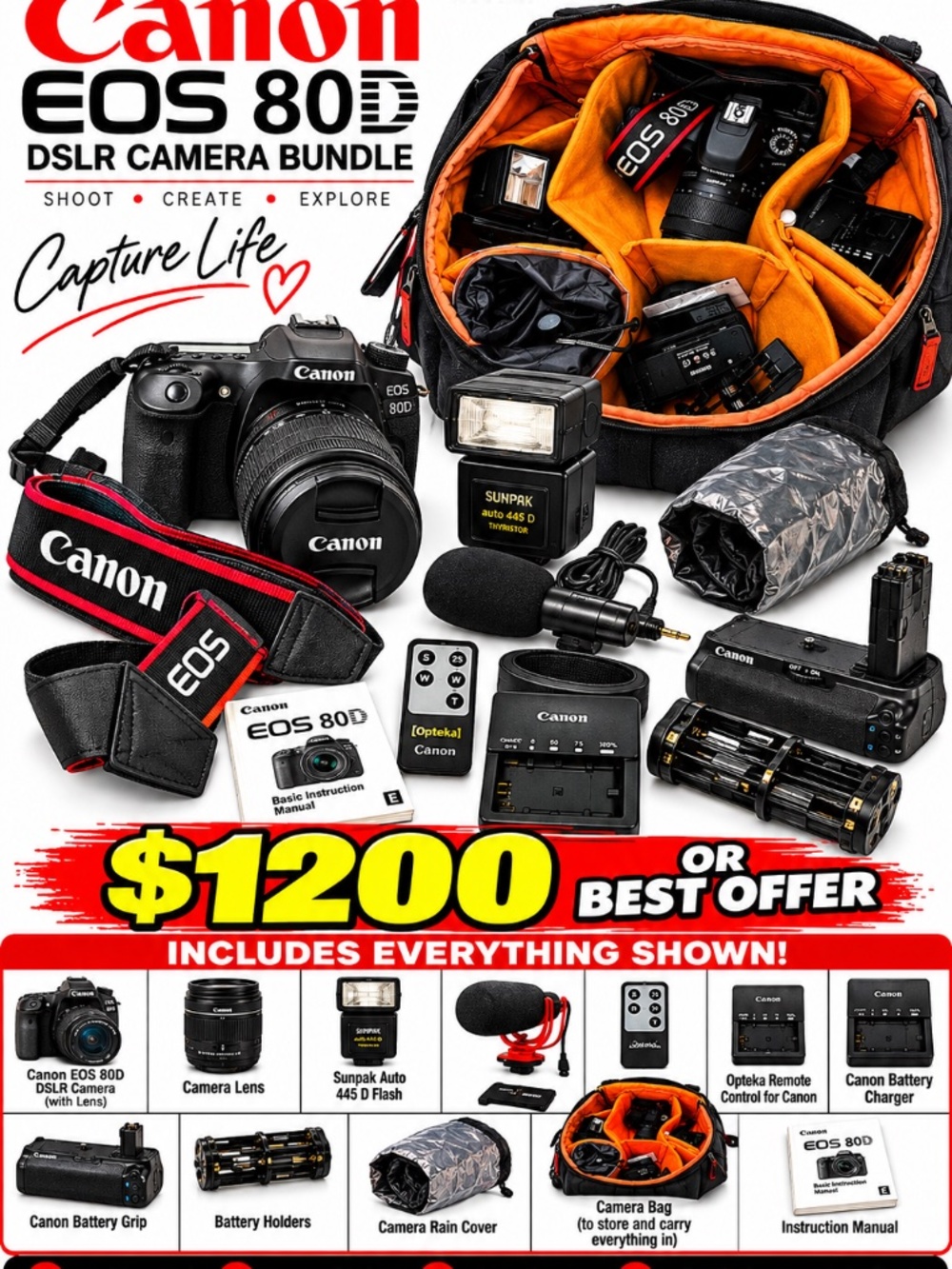 Canon 80D Camera bundle